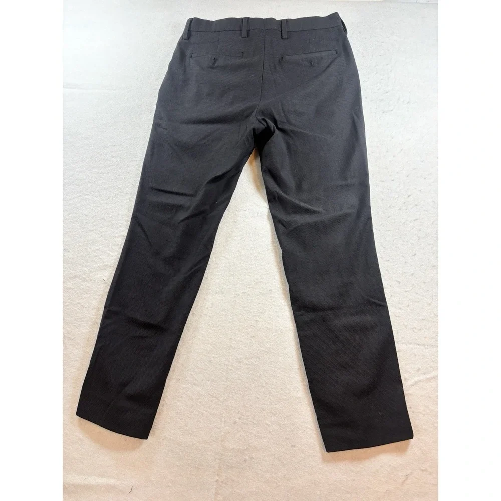 Banana Republic Slim‎ Fit Men's 28x27 Comfort Stretch Wool Slacks Black Luxury